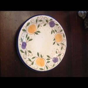Vintage Plate. Living Art. Summer Fruit.